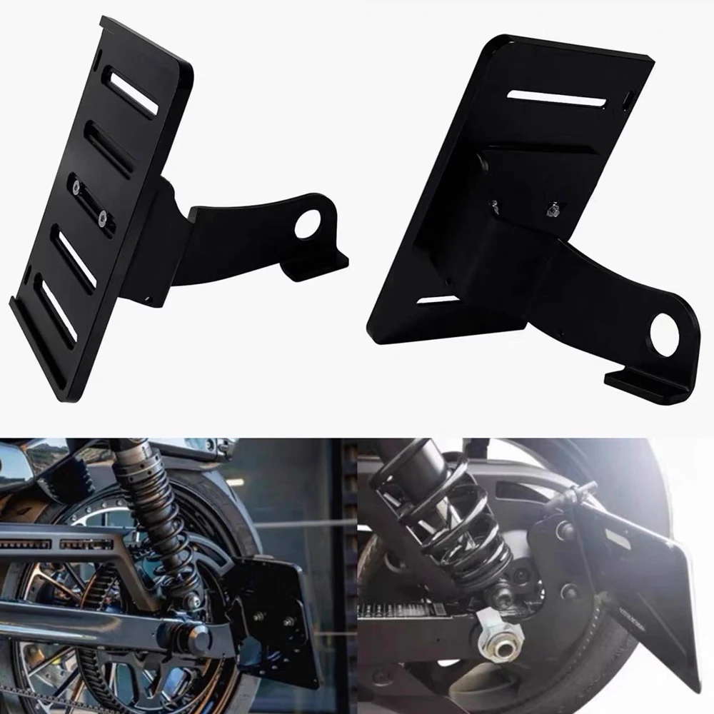 

Для Harley Nightster 975 RH975 2022 2023 2024 регистрационный кронштейн, опорная рамка мотоцикла, боковой монтаж, держатель номерного знака