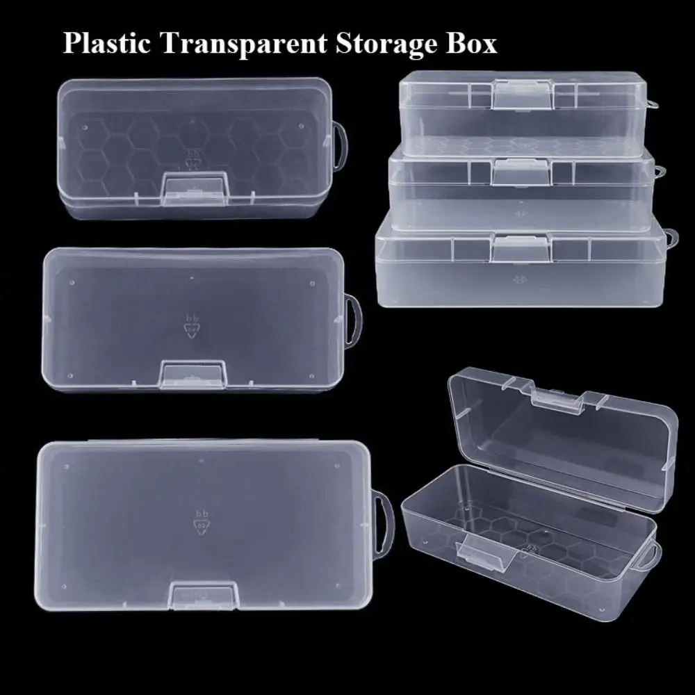 

Plastic Transparent Storage Box New Square Transparent Small Items Case 3 Sizes Fishing Tools Accessories Packing Boxes