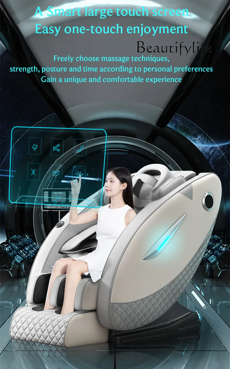 SS 4D Relaxation Massage Chair Full Body 2025 Zero Gravity SL-Track Shiatsu Massage Recliner Chairs With Bluetooth Speaker AI Co