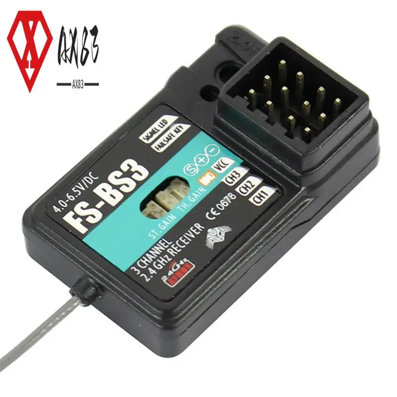 

AX83-For Flysky FS-BS3 3CH Receiver For RC Controller FS GT2 GT2B GT3B GT3C T4B CT6B T6 RC Car Boat Accessories