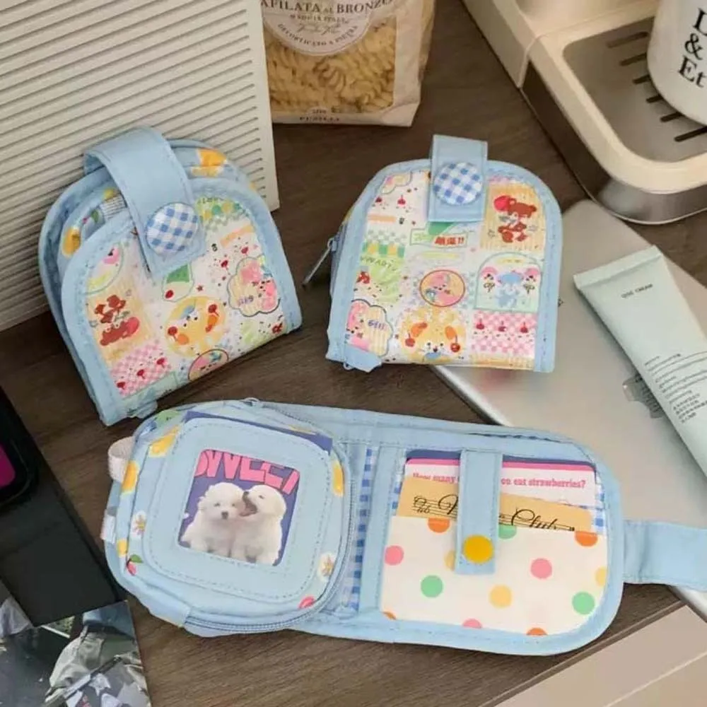 Cartoon Tier Dopamin Geldbörse Gedruckt PVC Kleine Make-Up Lippenstift Tasche Mehrschichtige Anti-spritzwasser Mini Tuch Lagerung Tasche