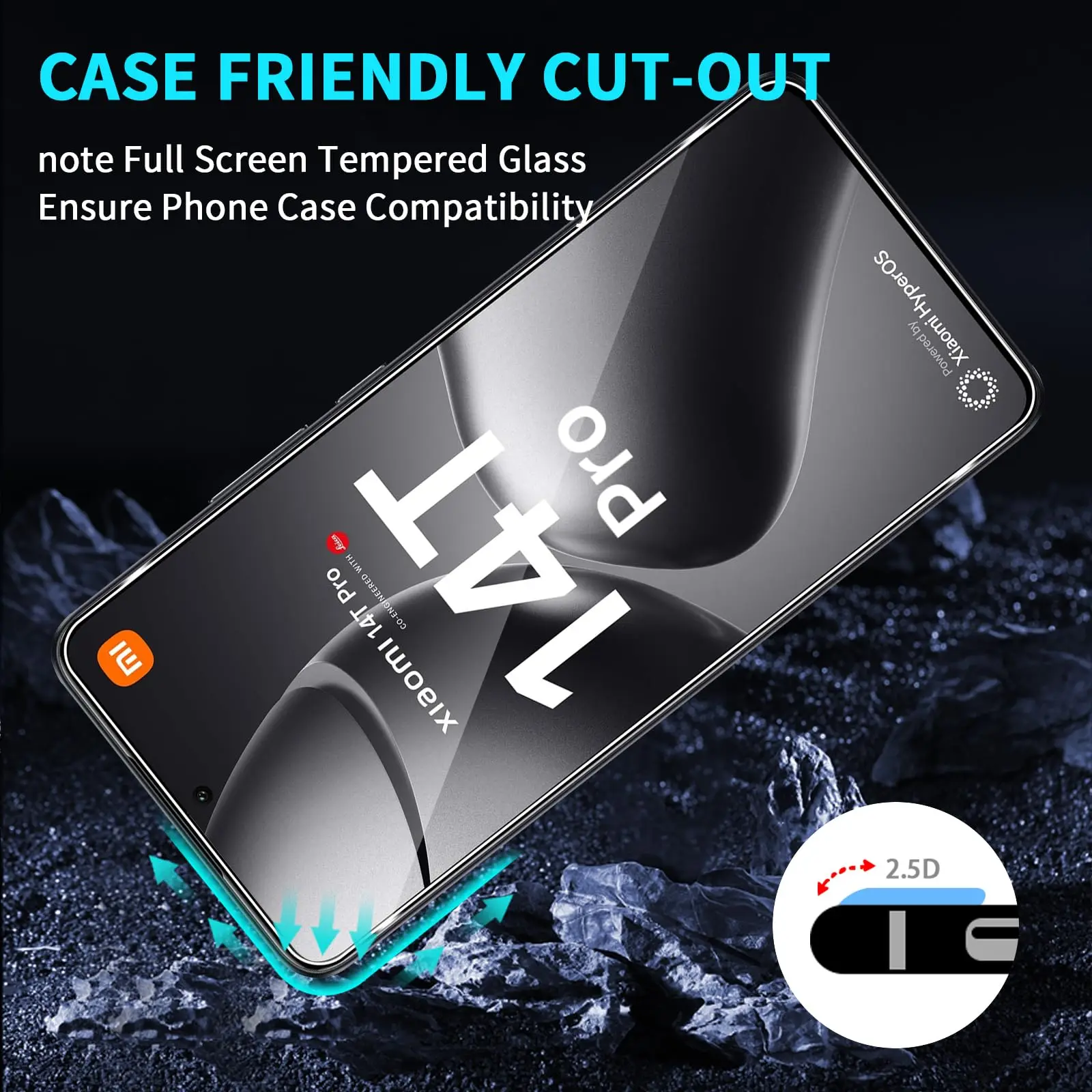 For Xiaomi 14T Pro 6.67 inch Screen Protector Tempered Glass Crystal Mica 9H HD Clear Transparent Anti Scratch