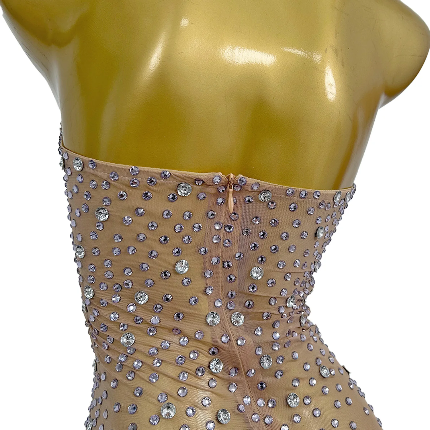 Luxury Sparkly Rhinestone Backless Sexy Dress for Hot Women Birthday Cocktail Party Queen Elegant Evening Dress Ball Dress fuli