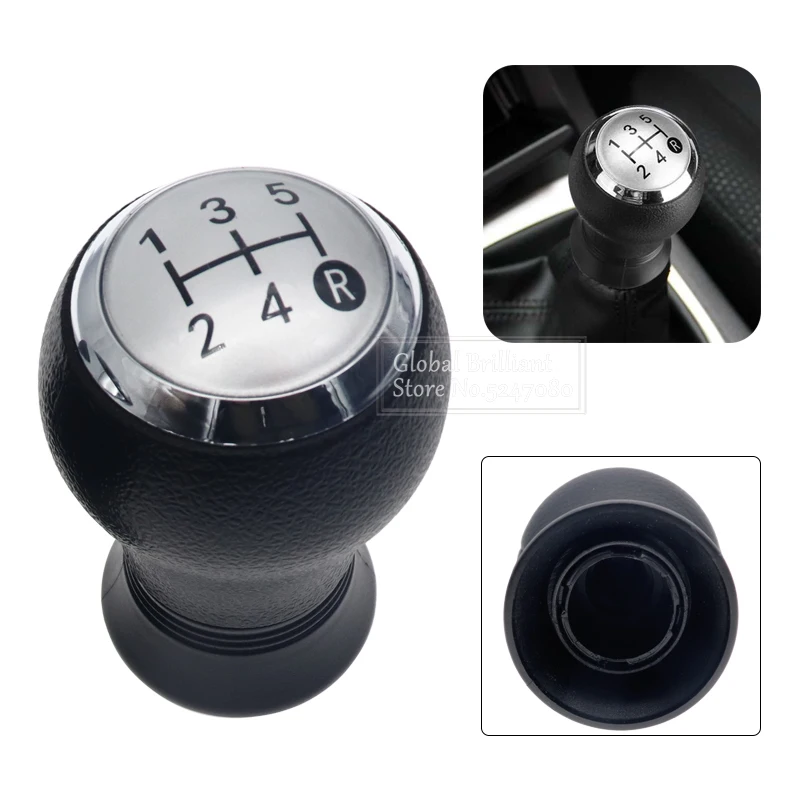 5 Speed Chromed Manual Gear Shift Knob For Toyota Yaris Auris 2005 2006 2007 2008-2010 Car-styling Shifter Lever Handball