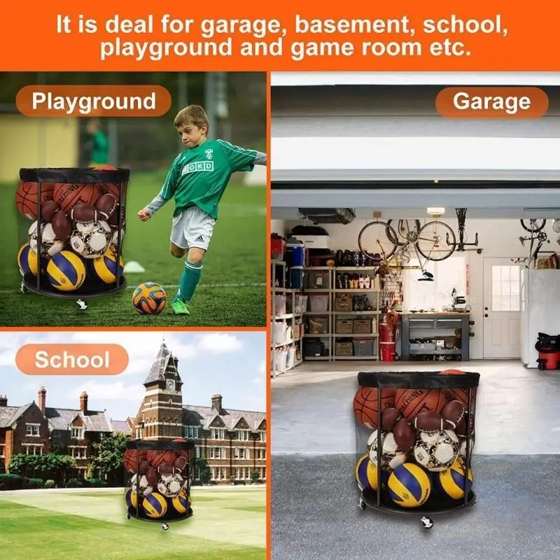 

Ball Holder Ball Storage Bin Garage Ball Storage Cart