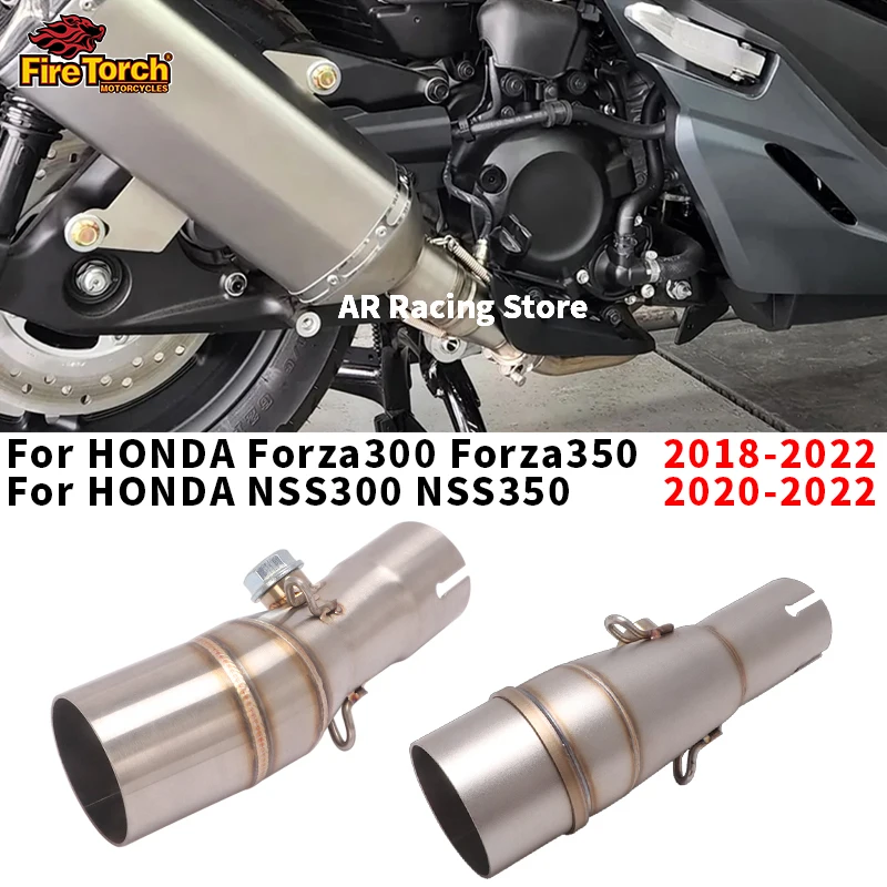 

For HONDA Forza300 Forza350 Forza NSS300 NSS 300 350 2018 - 2022 Motorcycle Exhaust Espace Moto Mid Pipe Connect 50.8MM Muffler
