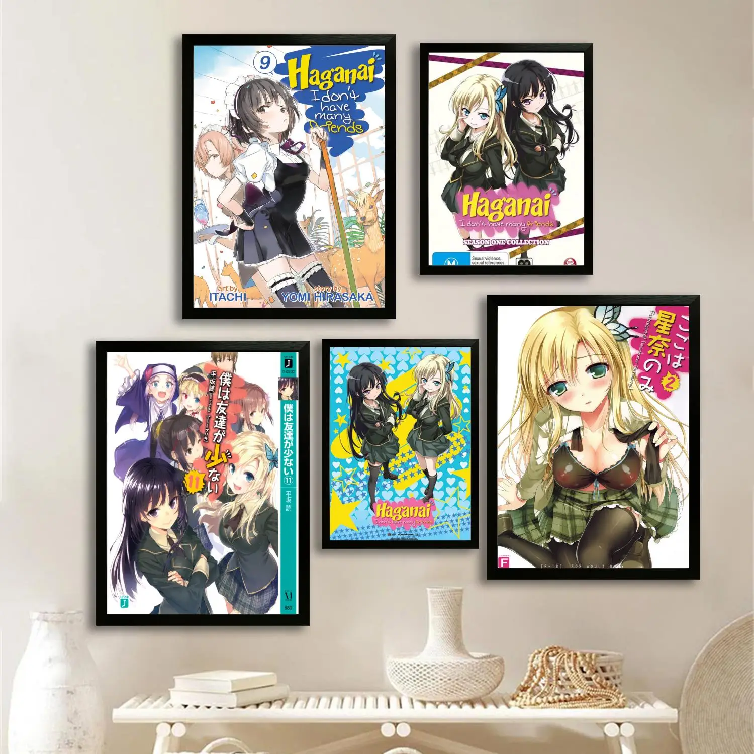 haganai Canvas Art Poster and Wall Art, Picture Print, Modern Family Bedroom Decor,Decorative painting