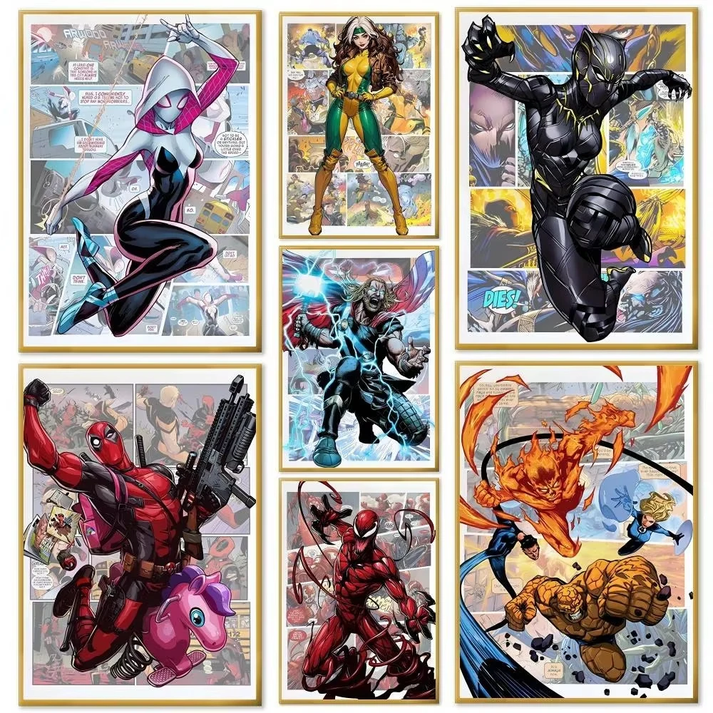 

MINISO аниме холст настенный художественный принт плакат наклейки художественные настенные фрески декор игровой комнаты декор подарки кавайная живопись