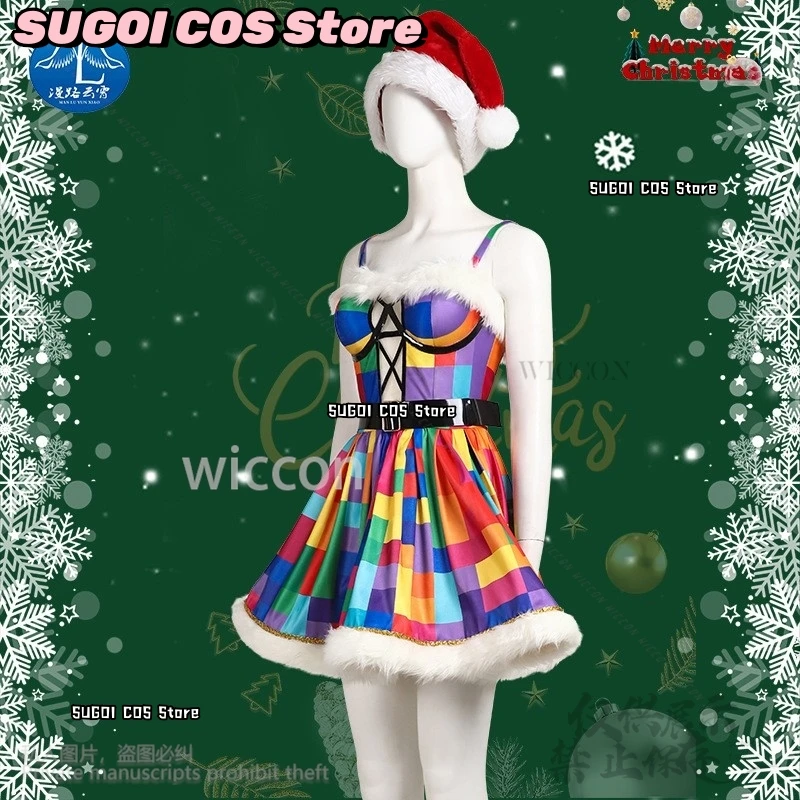 2024 Nuovo costume di Natale Vestito Lolita Cappello da Babbo Natale per la signora Claus Donne Ragazze Halloween Natale Fancy Party Cosplay Personalizzato