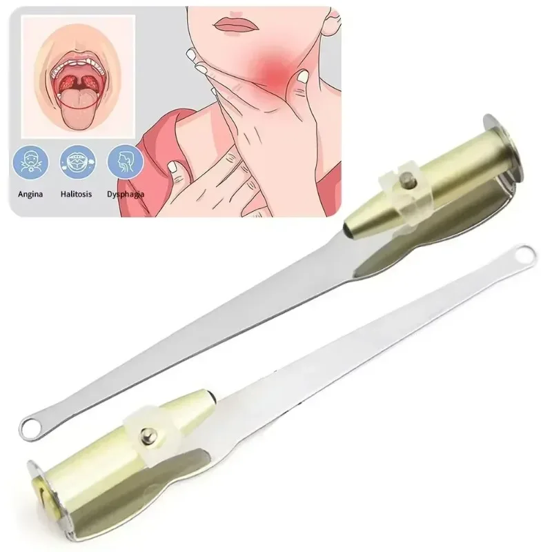 1Pcs LED Light Stainless Steel Remover Mouth Cleaning Care Tools Tonsil Stone Remover Ear Wax Tonsil Stone Remover Tool