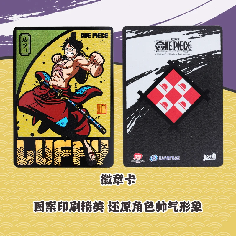 Kayou – carte Badge originale une pièce, carte de Collection Anime Luffy Zoro, personnage périphérique pour jouets d'anniversaire pour enfants, cadeau pour Fans