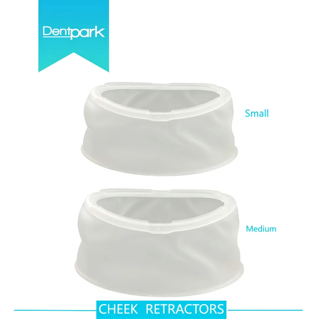 Dentpark 20 قطعة لكل صندوق ثلاثية الأبعاد على شكل حرف O خالية من اللاتكس ضام شفاه الأسنان متوسط/صغير لتقويم الأسنان وعزل استعادة