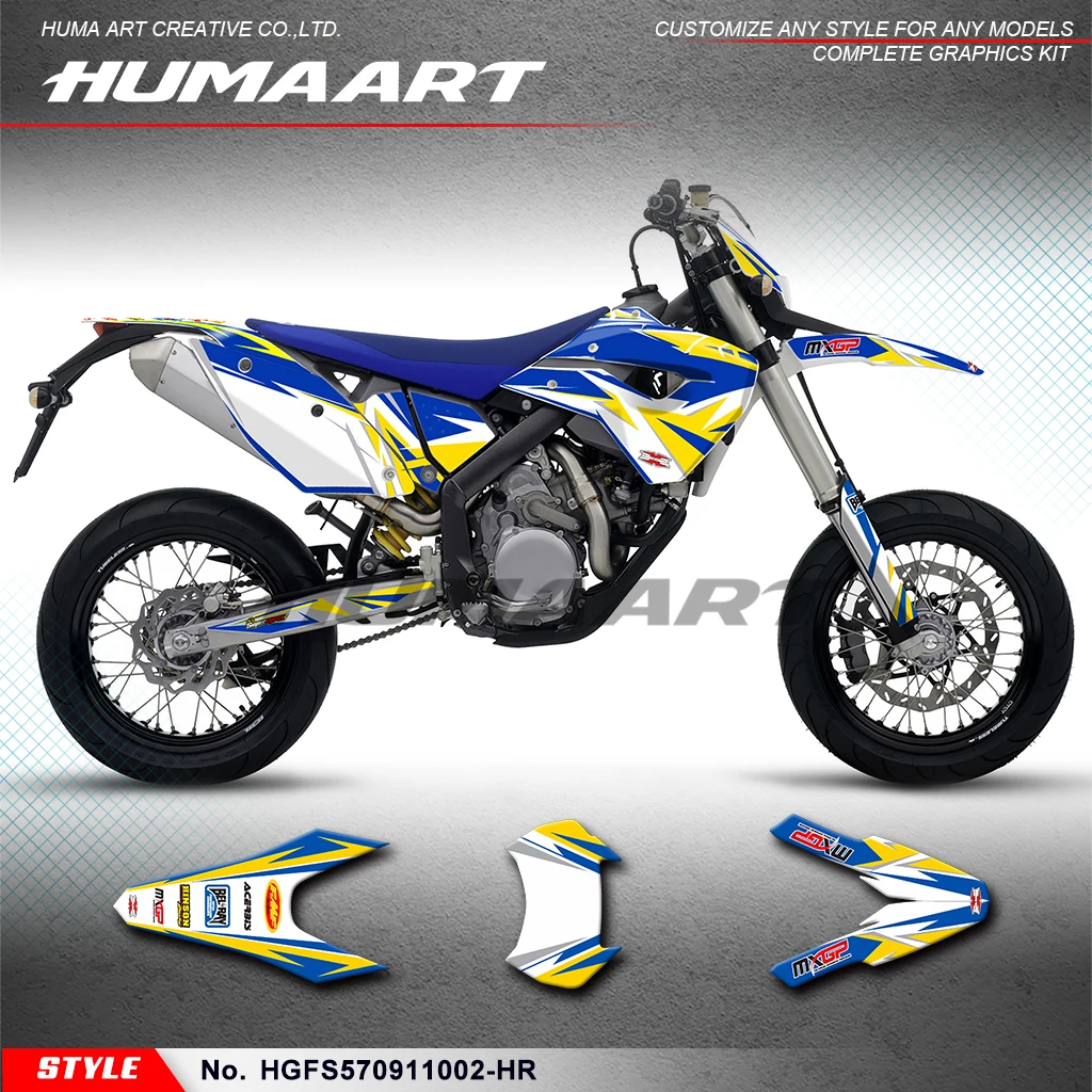 

HUMAART Racing Graphics UV-стойкий винил для Husaberg FS 570 2009 2010 2011, HGFS570911002-HR