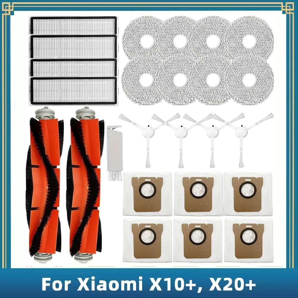 

Совместим с роботом-пылесосом Xiaomi S10+ / S10 Plus B105 X20+ / X20 Plus / X10+ / X10, основная боковая щетка Hepa-фильтр, тряпка для швабры