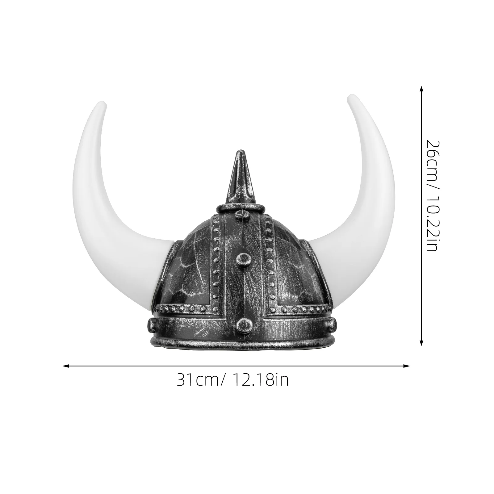 Makijaż Viking Horn Hat Czapki dziecięce dla mężczyzn Rogi Plastikowy kostium dla dorosłych Kobiety