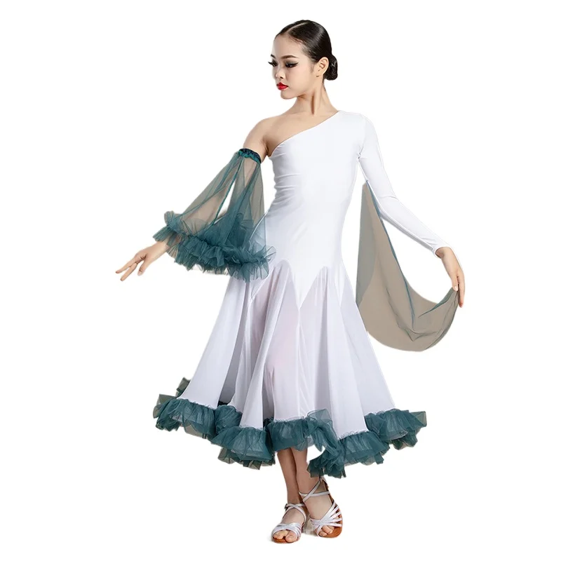 فستان رقص قاعة الرقص للفتيات لعام 2024 زي أداء الرقص القياسي للأطفال فستان رقص الفالس التانغو #1