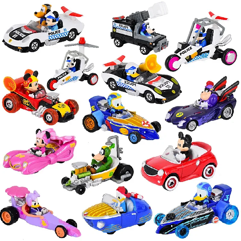 TAKARA TOMY tomica DS series Disney Donald Duck Racing police car model Boy toys for children Christmas gifts for boys and girls