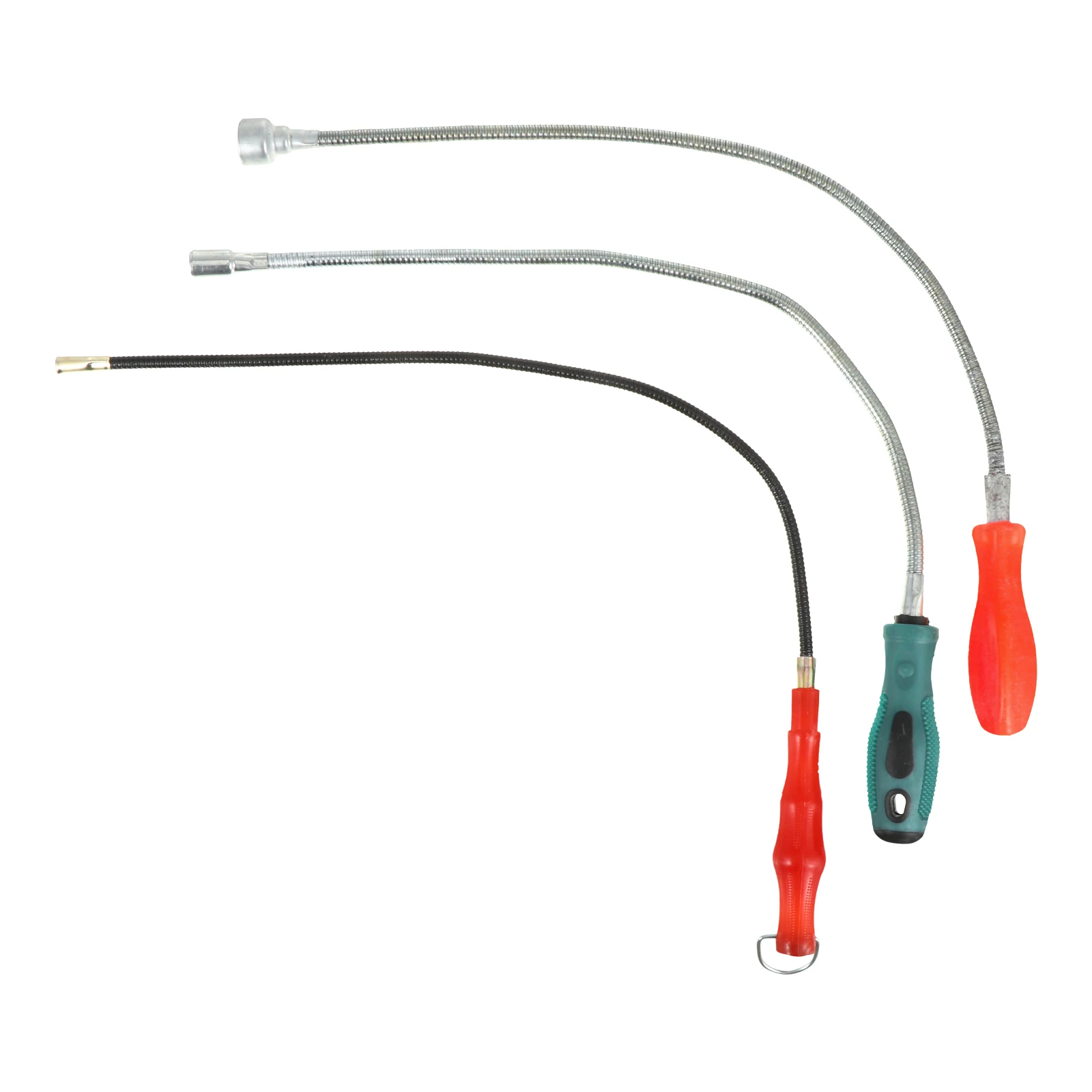

3 pcs Magnetic Pickup Tool Flexible Alloy Steel Grabber Extendable Anti-Slip Garage Tool Practical Accessory For Husband Father
