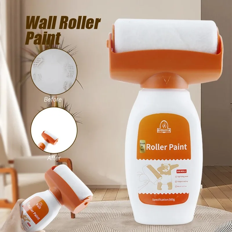 Wall Repair Roller Paint White Water Based Latex Paint Color Roller Large Roller Brush Repair Paint Wall Repair Tool for Tile