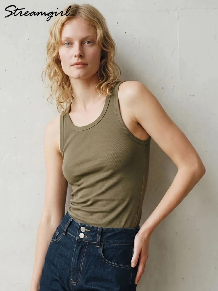 Summer Tank Tops For Women White Basic Casual Snowflake Cotton Loose Tees Ladies Sleeveless Top Camisole Women's Tanks 2026