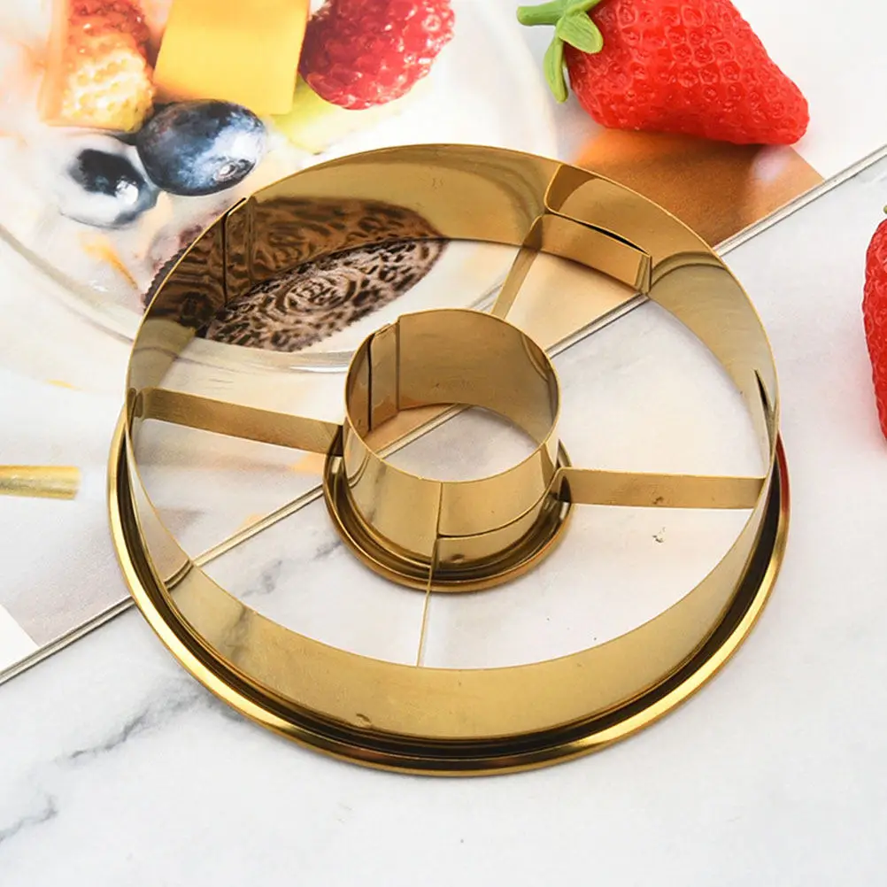 2Pcs Stainless Steel Donut Mold Set for Baking Cakes Mousse Tiny Tarts Doughnut Shaper Reusable Dishwasher Safe Baking Tool