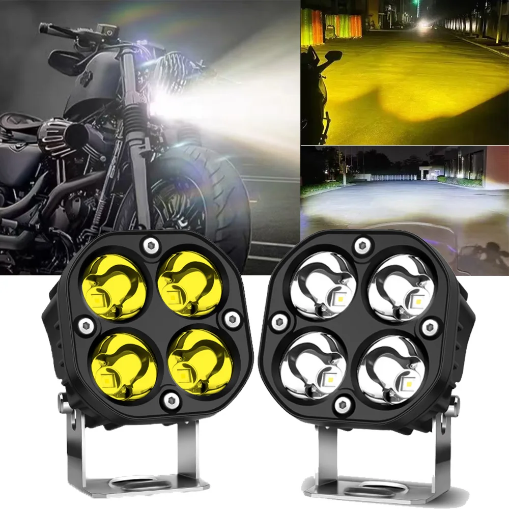 

1pcs Led Work Spotlights for Motorcycles Flood Led Bar Fog Light DRL for Truck 4x4 Off Road ATV 12v 24v White Yellow Headlights