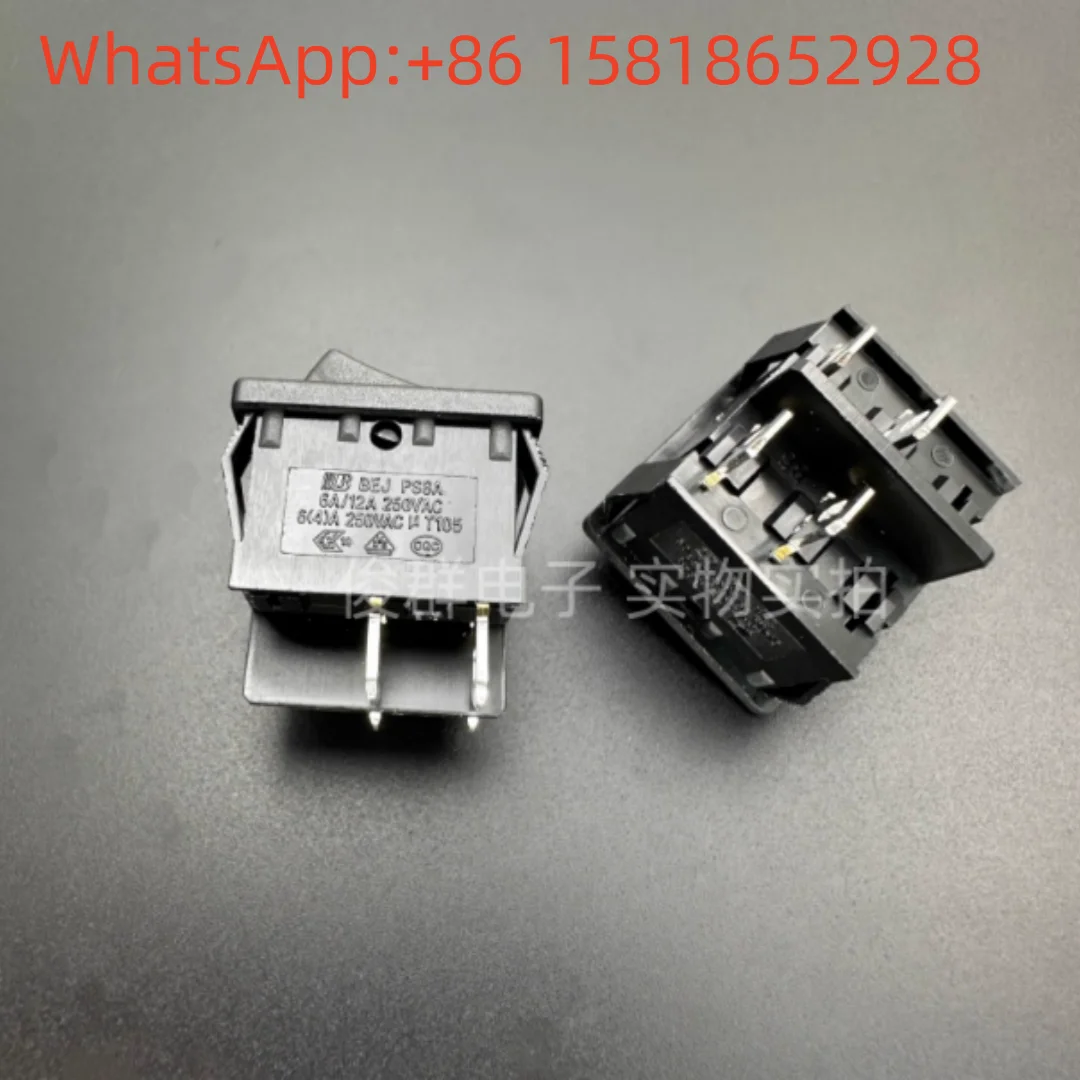 

5 шт. BEJ Beijiajia PS8A-9 кулисный переключатель питания в форме лодки, 4-контактный, 2-позиционный, 8A, 250 В, KCD5