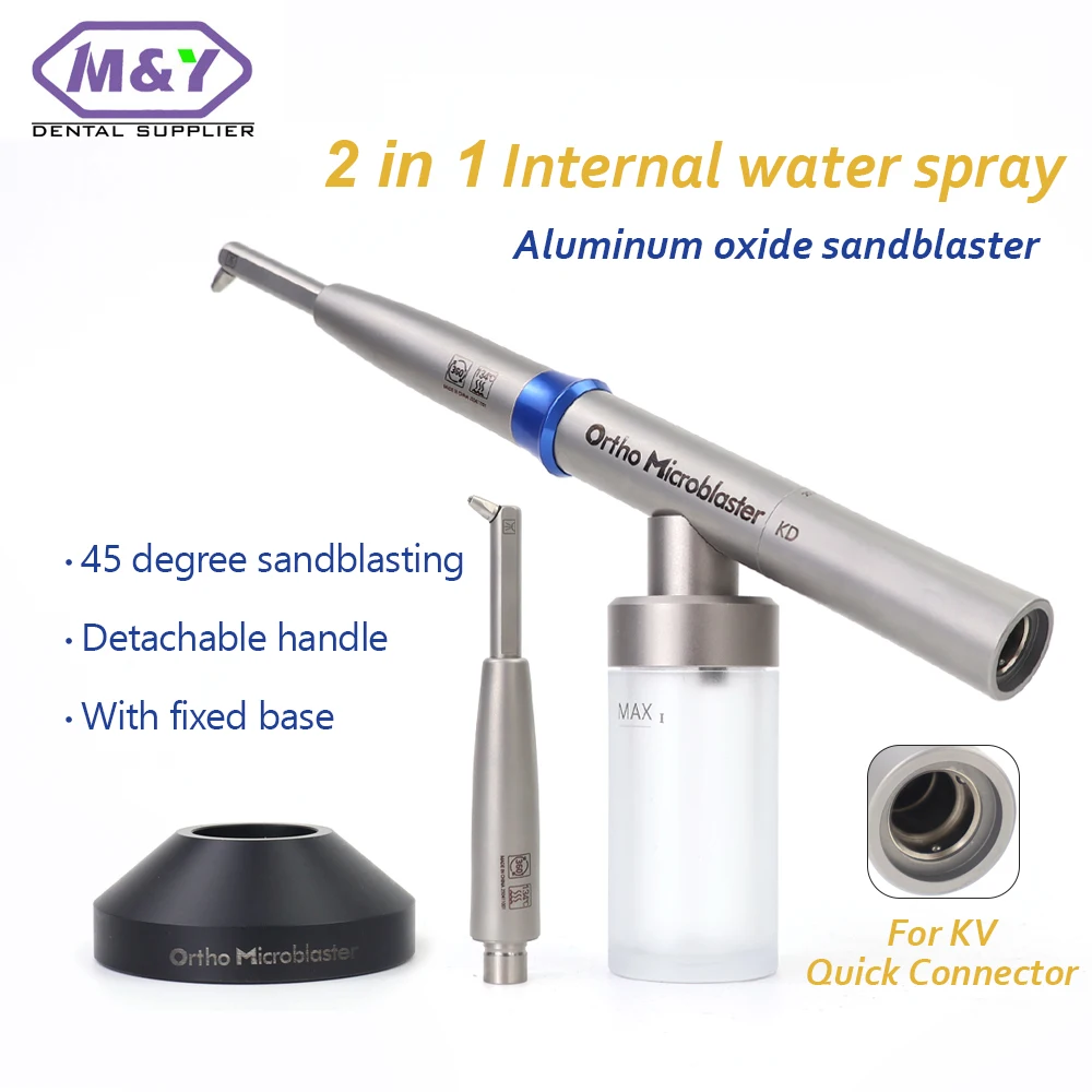 

M&Y 2 In 1 Ortho Microblaster Internal water spray Aluminum Oxide sandblaster Airflow With KV Coupling Dentistry Orthodontics