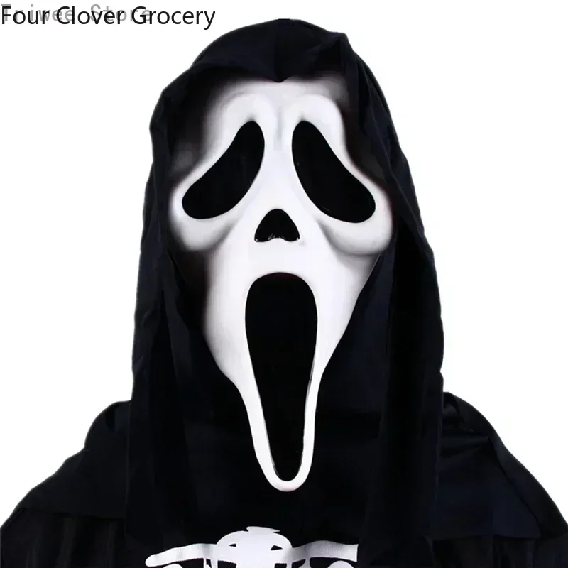 Ghost Face Scream Movie Horror Mask Halloween Killer Cosplay Adult Costume Accessories Props