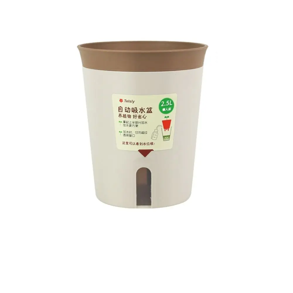 Plastic Lazy Hydroponic Flower Pot Self Watering Planter Living Room Succulent Plant Pot Office Decor