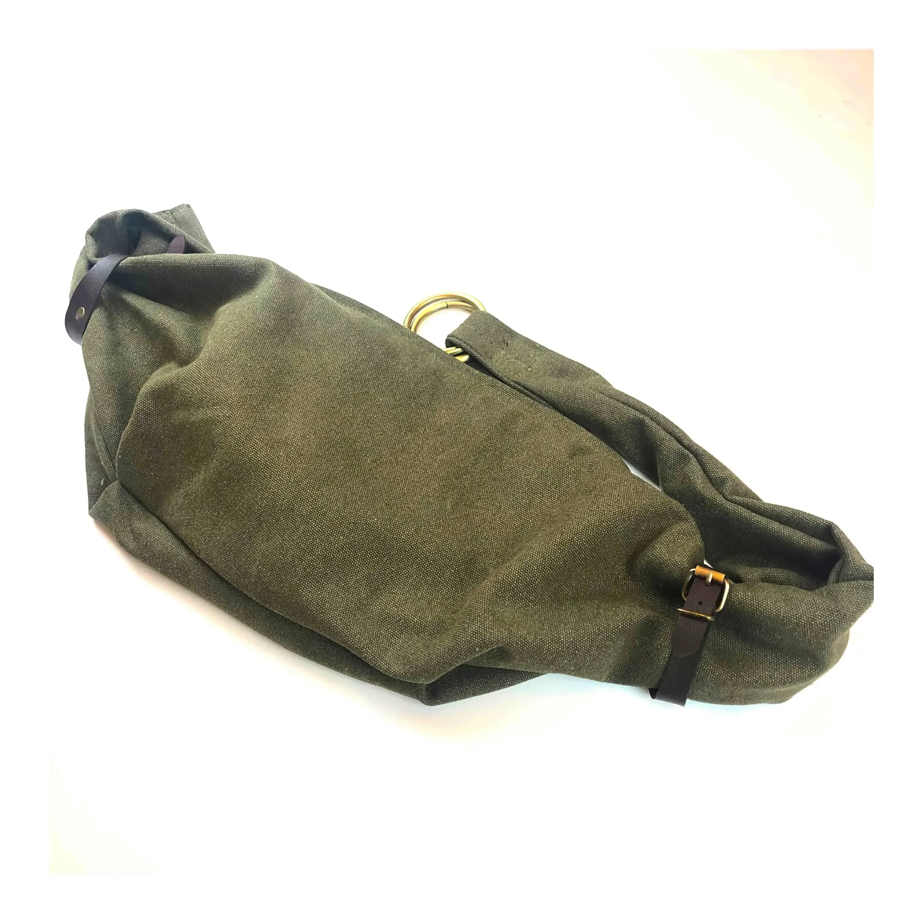 Kapital Japan Casual Style Shoulder Bag Army Green Sun Tide Canvas Single Diagonal Span Cow Leather Vagrant