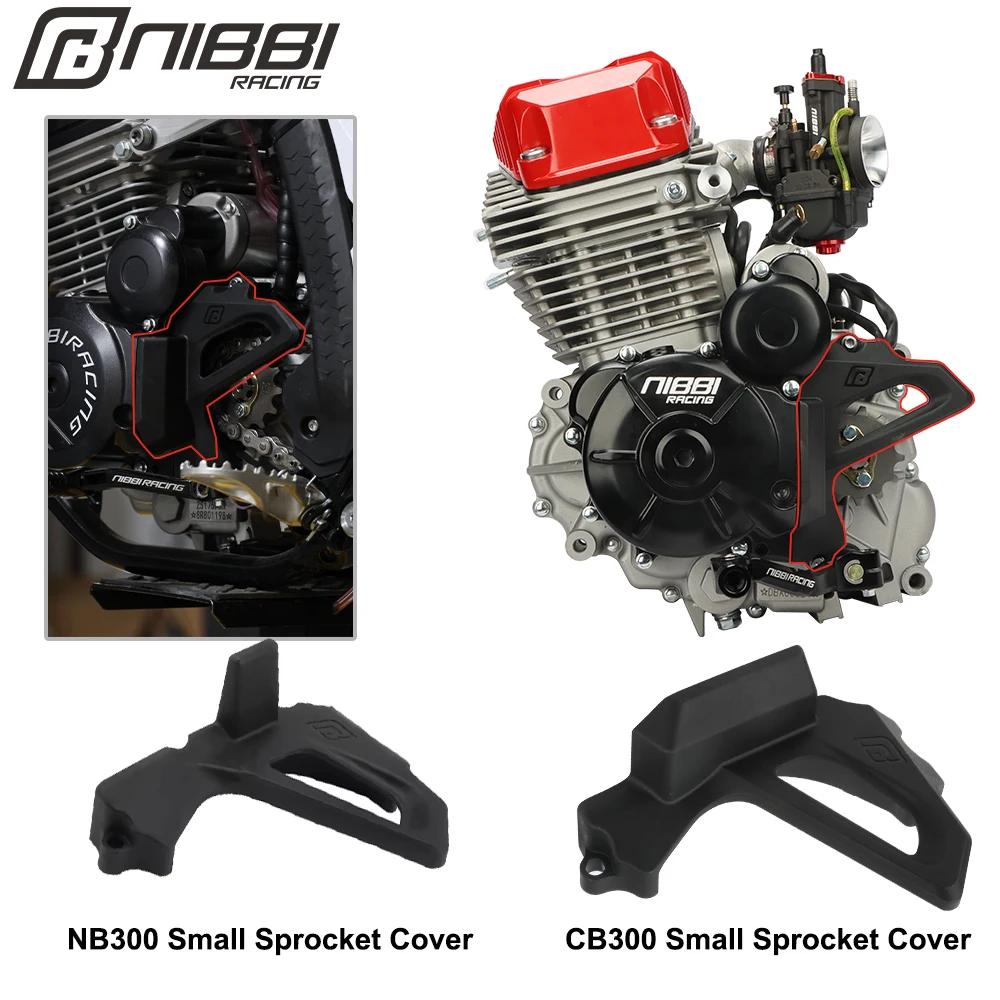 

NIBBI Motorcycle ZONGSHEN CB300 NB300 Engine Small Gear Sprocke Protection Cover Motocross Racing ABS Plastic Impact Resistance