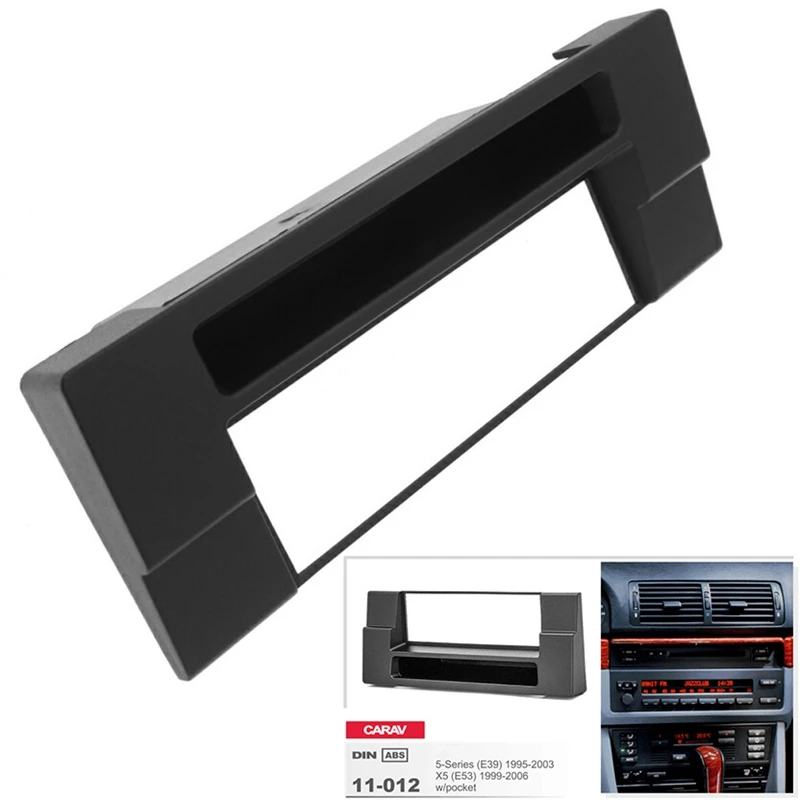 Car Radio Fascia Panel for 5-Series E39 X5 E53 1996-2006 Audio Fascia DVD Player Frame Dash Trim Installation