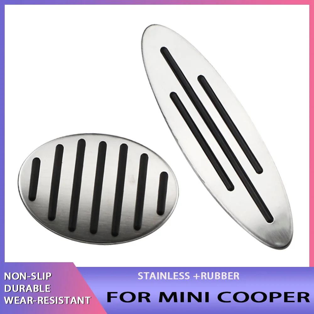 Stainless Steel Accelerator Gas Brake Clutch Pedal Pad Cover for All Mini Cooper Models R52 R53 R55 R56 R57 R58 R59 F56 F57