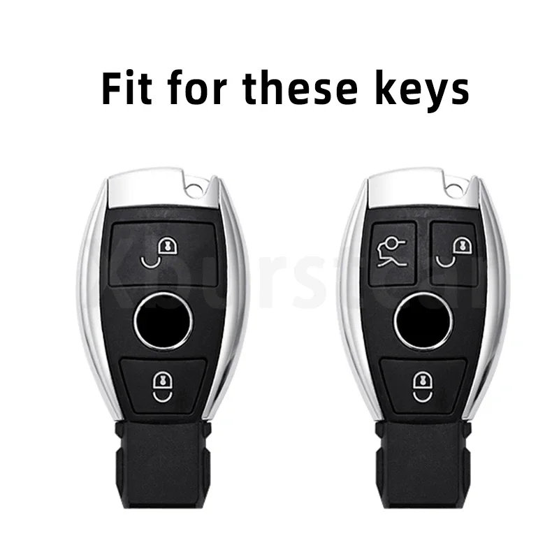 For Mercedes Benz A B R G Class GLK GLA GLC GLR W204 W210 W176 W202 W463 Auto Shell Fob Holder TPU Car Remote Key Case Cover