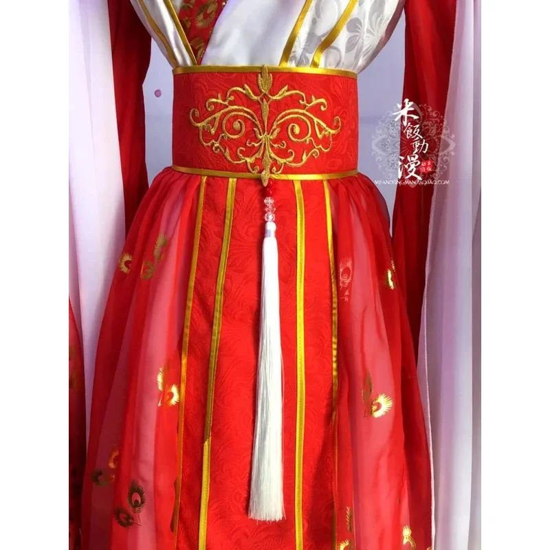 أزياء Xie Lian Prince Yue Shen التأثيرية للرواية العتيقة Tian Guan Ci Fu Platinum Peacock التأثيرية لحفلات الهالوين
