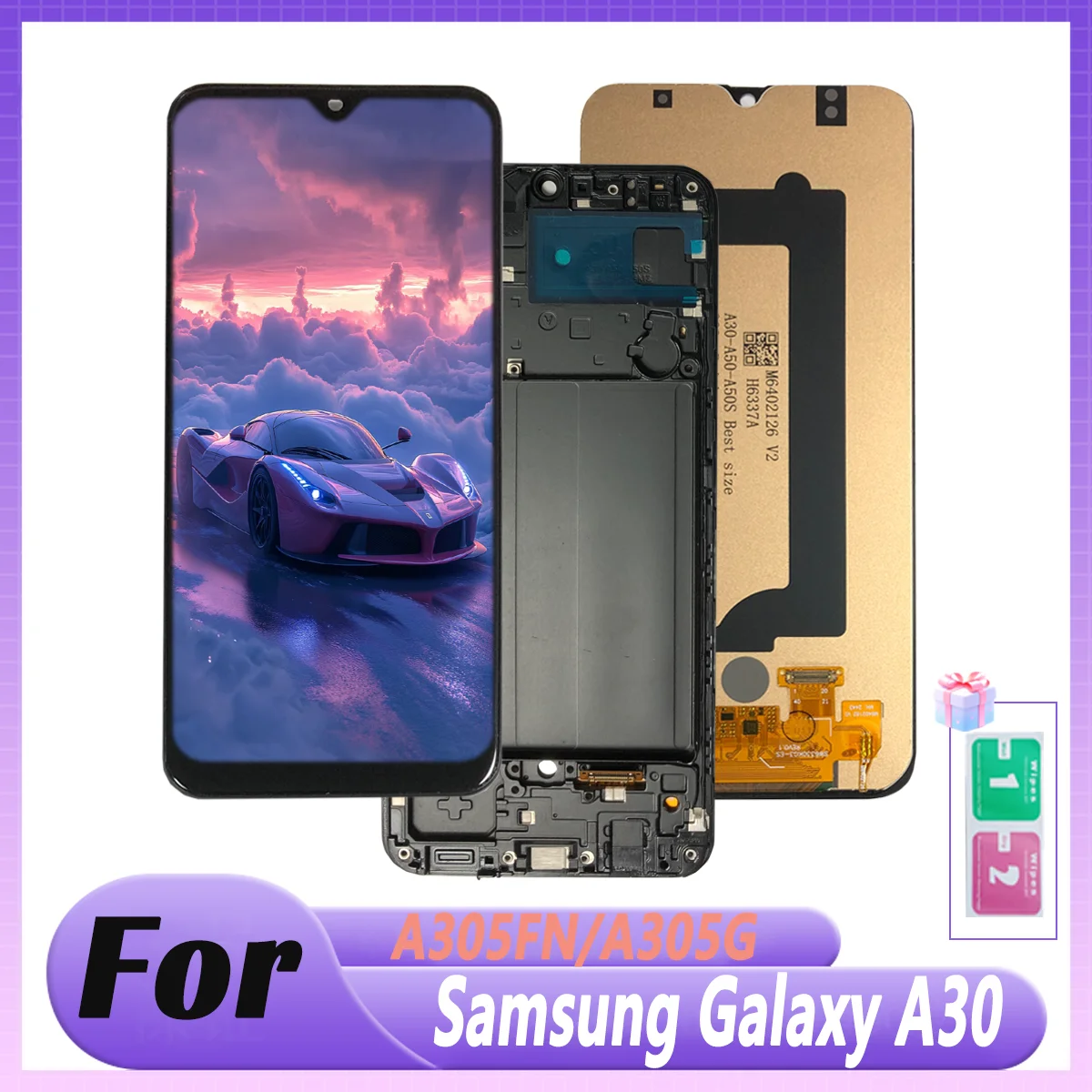 schermo-pop-tft-per-samsung-galaxy-a30-lcd-64-''testato100-a305fn-a305g-display-lcd-touch-screen-digitizer-assembly-di-ricambio