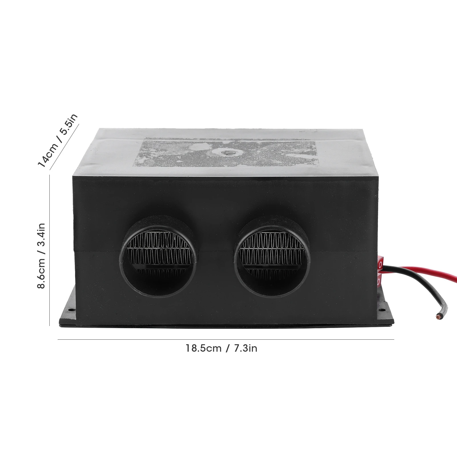 12V Car Heater 12V 600W Car Heater 2 Hole Portable Winter Fast Heating Warmer Frost Removing Noiseless Universal Car Defroster