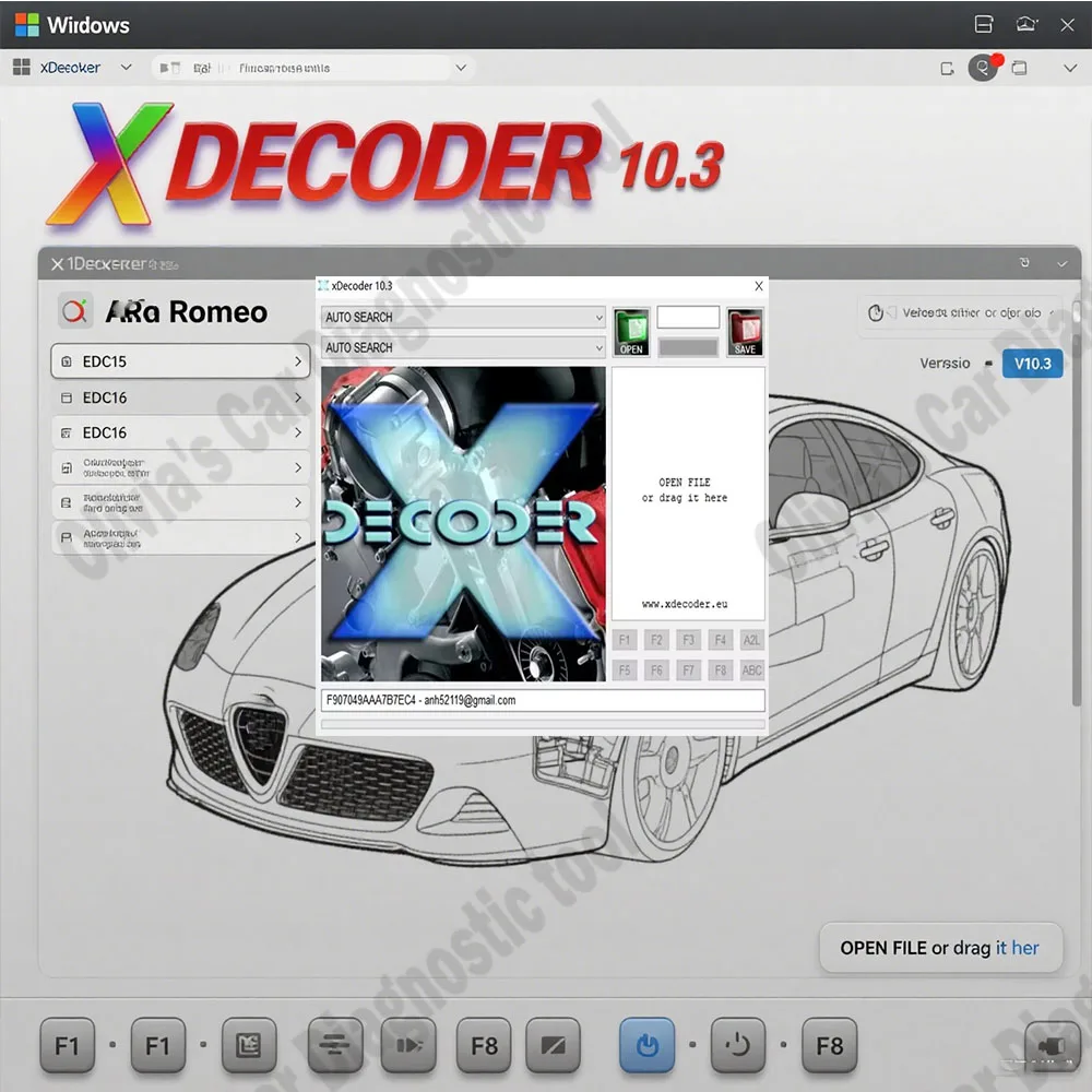 

XDecoder 10.3 obd2 scanner with Keygen DTC Remover DTC OFF Delete Car accessories Disable Error off DTC Remover for many Laptops