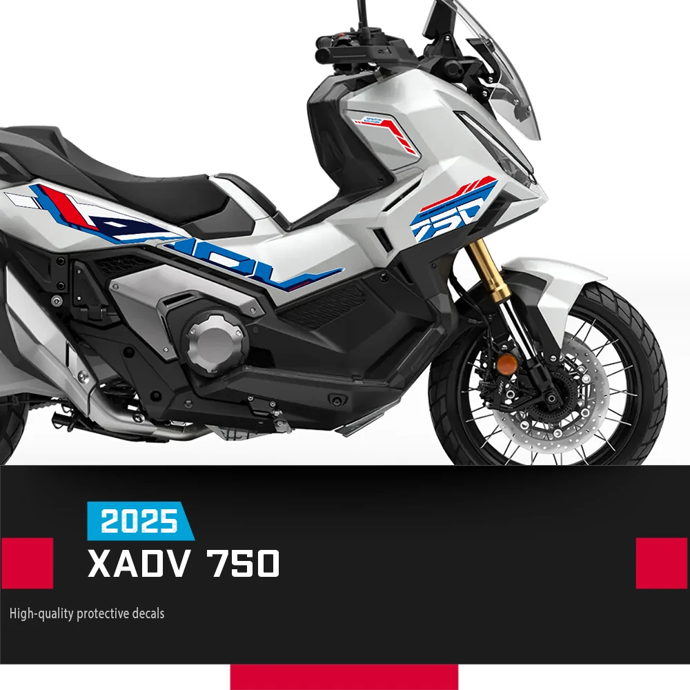 

Для XADV 750 X ADV 750 2025 2026 наклейка на обтекатель украшения тела наклейки против царапин ПВХ глянцевая серебряная наклейка