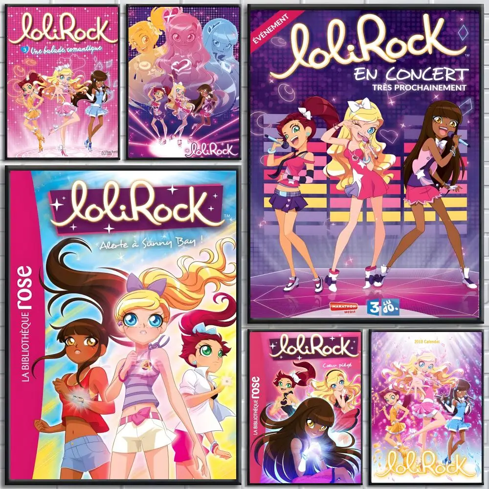 Magical Girl Cartoon L-LoliRock Poster Bedroom and living room posters, canvas paintings, wall art, home decoration