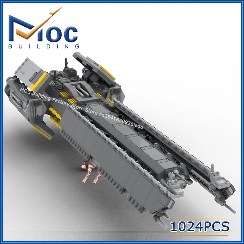 MOC Bausteine Weltraum-Filmserie Super-Kriegsschiff-Modell DIY Zusammenbaubares Kreatives Kampfschiff-Spielzeug Sammlerstück Weihnachtsgeschenke