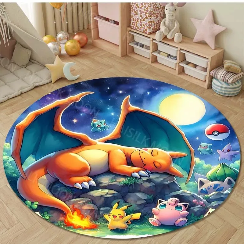 

Коврик круглый P0kemon Charizard для разных помещений, 1 шт., для спальни, детской комнаты, ванной, гостиной, домашнего декора