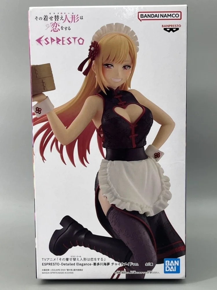 반다이 오리지널 마이 드레스업 달링 ESPRESTO-디테일 우아함 액션 피규어 이누이 사주나 중국 스타일 메이드 의상 PVC 장난감 선물