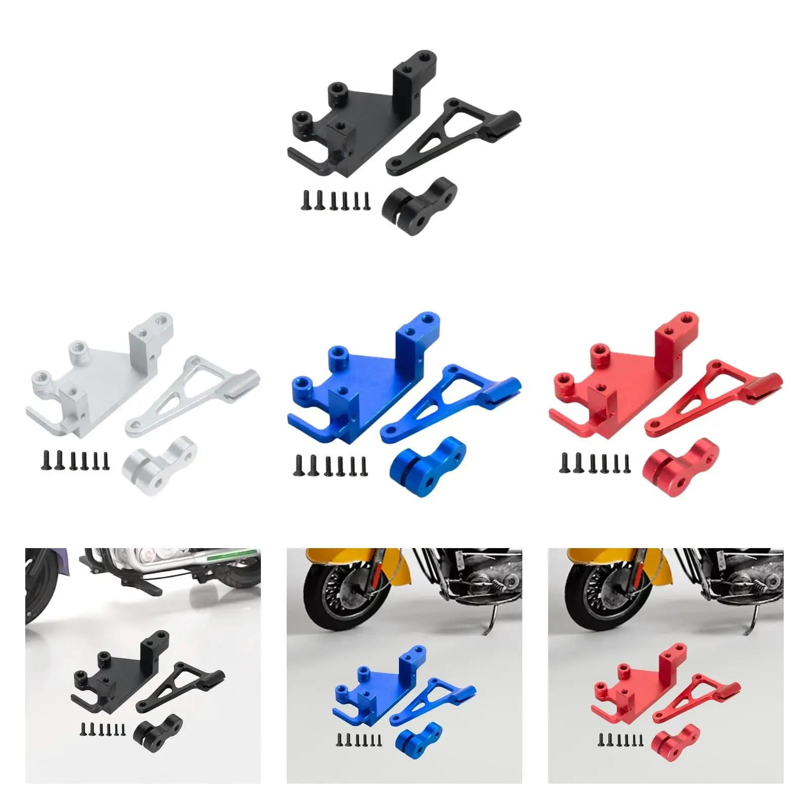 Kit de suporte servo de suspensão de bicicleta de sujeira RC fácil para Losi 1/4 Promoto-MX