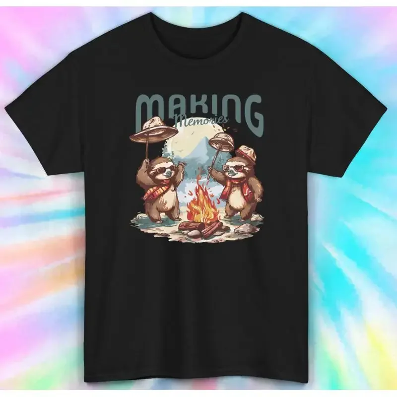Campfire Sloths T Shirt Making Memories S 5XL
