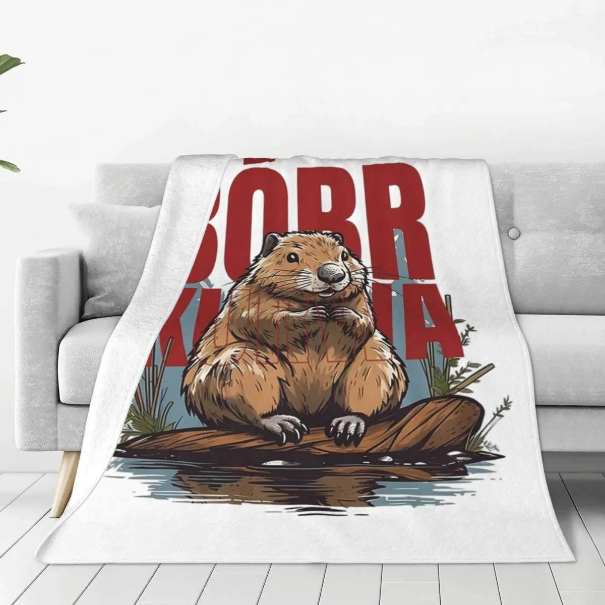 Bobr Kua - Bober, Bobr, Beaver Blankets Soft Warm Flannel Throw Blanket Bedspread for Bed Living room Picnic Travel Home Sofa