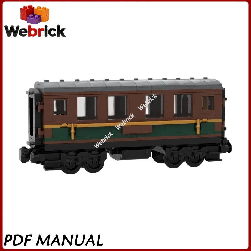 

60511 Train Expansion Carriage MOC Building Blocks Compatible Vintage Steam Train DIY Assembly Bricks Toy