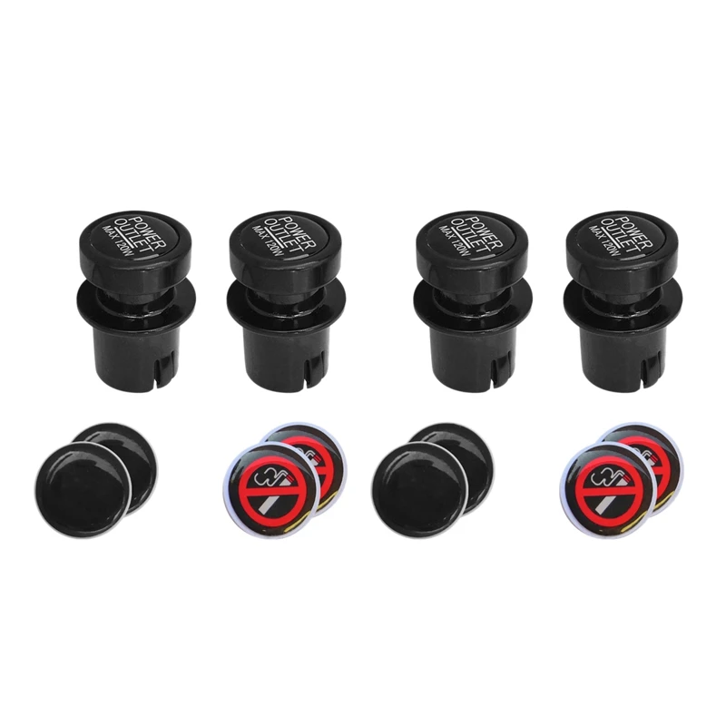 Cigarette Lighter Socket Cover Cap 4 Pack, Universal Waterproof Dustproof Plug For Car Power Outlet Prevent