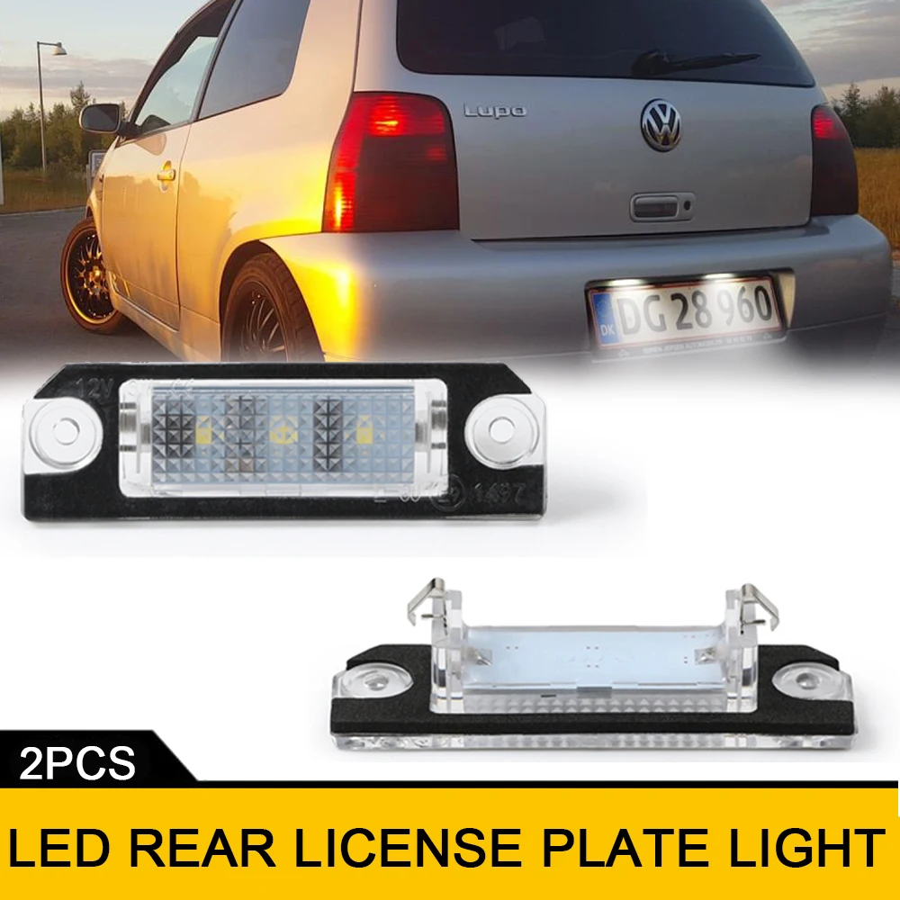 

2Pcs Canbus LED Rear Number License Plate Lights For VW Passat 3C B6 Limousine 2005-2010 Polo 9N Lupo Golf 4 5 Auto Accessories